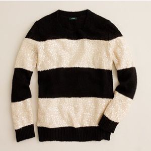 J. Crew sequin stripe sweater